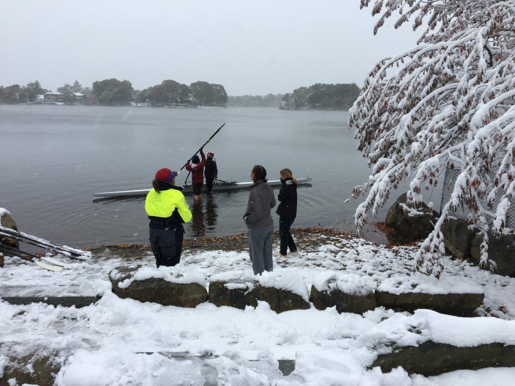 Rowing in the Snow!